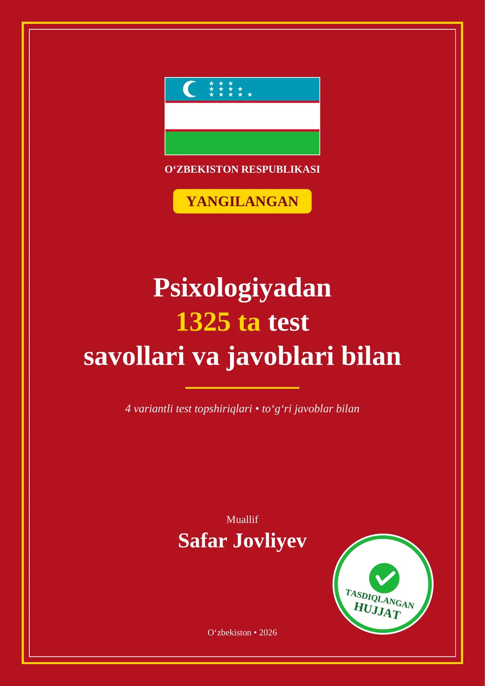 Psixologiyadan 1325 ta test