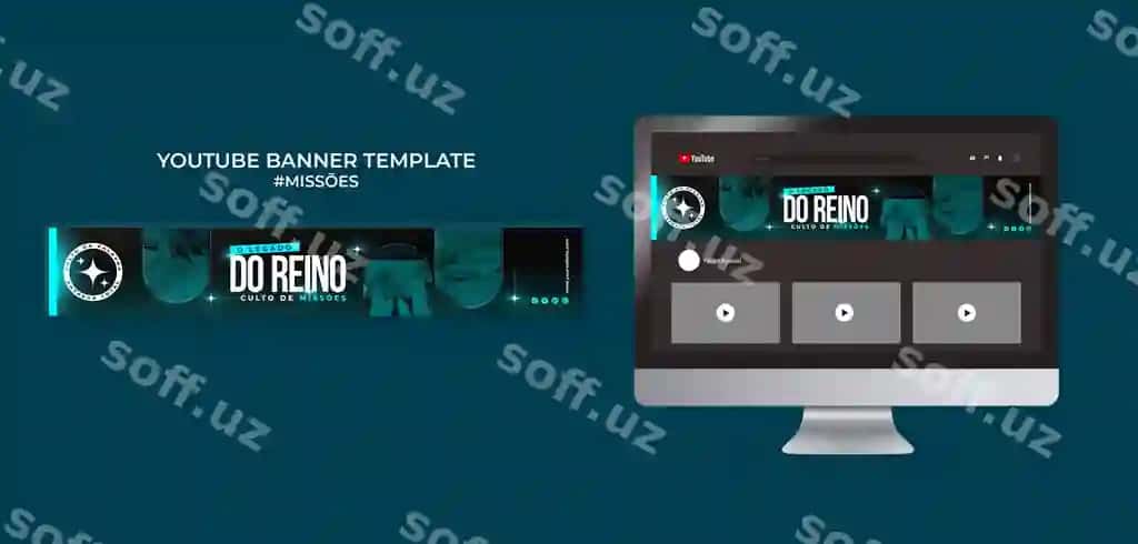 Missoes YouTube banner shabloni | Missoes youtube banner template