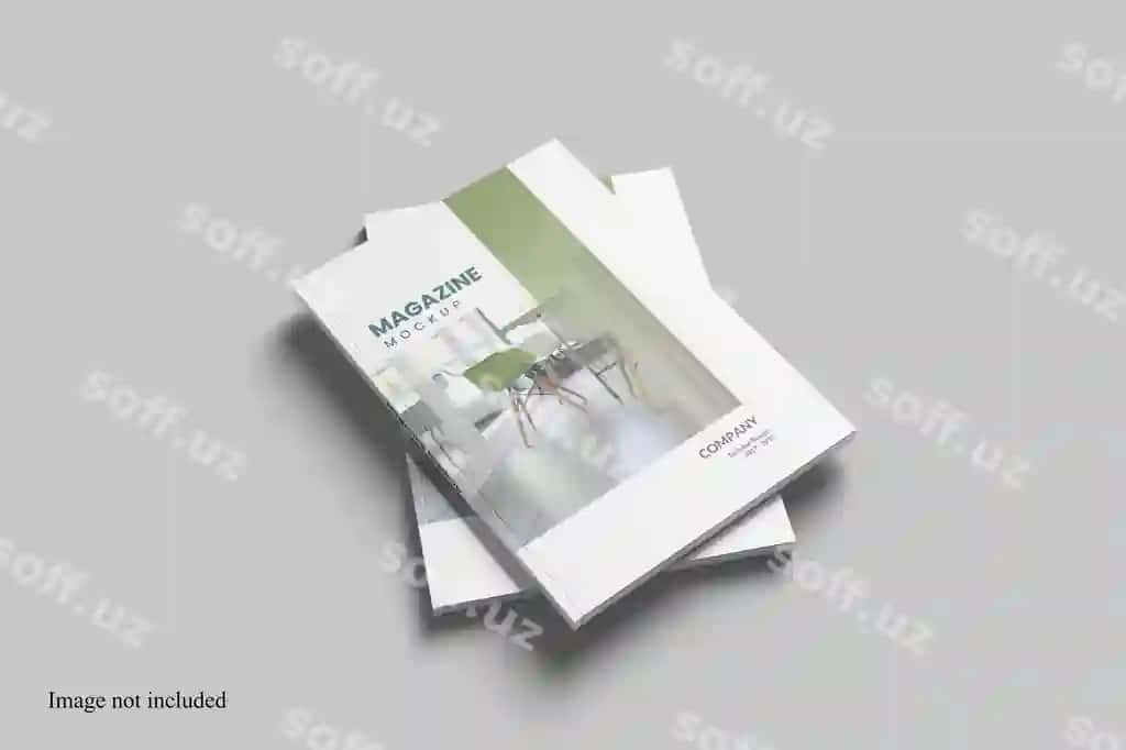 Ikki magazin varaqi modeli sizning dizayningizni sizning mijozlaringiz uchun namoyish qiladigan. | Two cover magazine mockup showcasing your design your clients