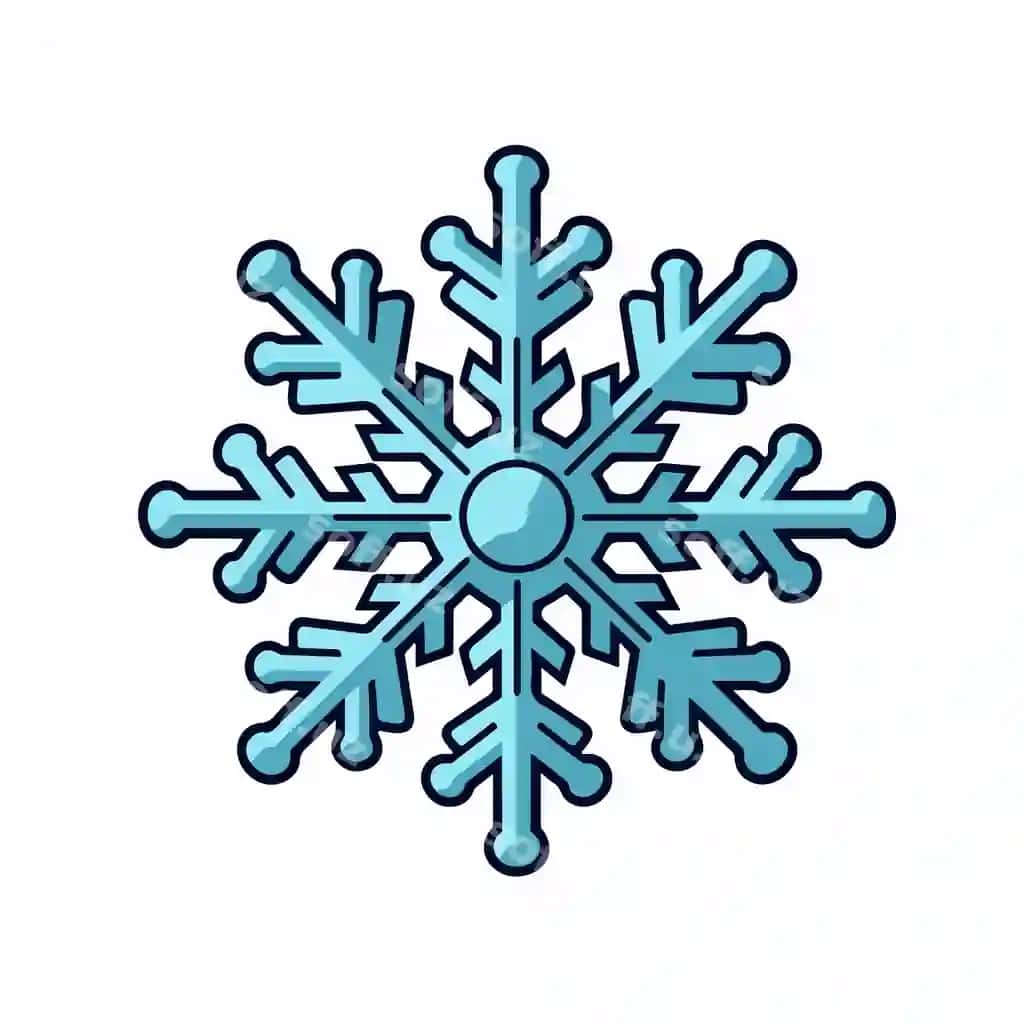 Qor parchasi yassi vektorli illyustratsiya qor parchasi multfilmi qo'lda chizilgan rasm | Snowflake flat vector illustration snowflake cartoon hand drawing