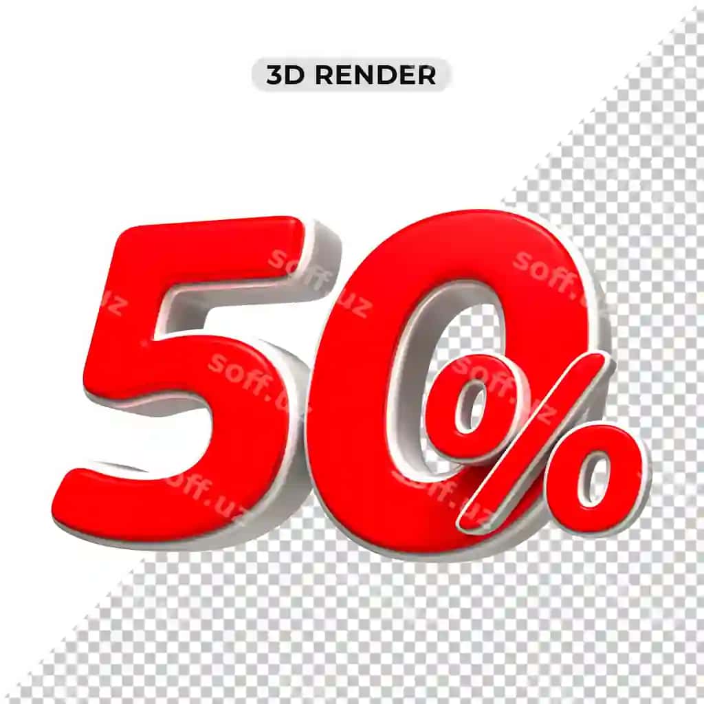 3D sotuv chegirmasi 50 foiz narx belgisi aktsiya | 3d sales discount number 50 percentage price tag sale promotion