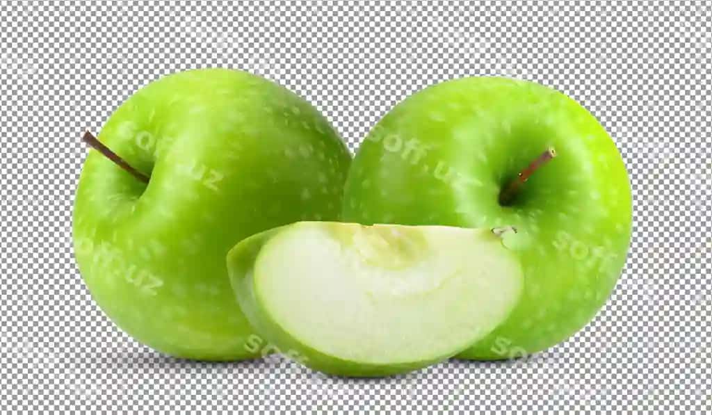 Yashil olmalar ajraltirilgan | Green apples isolated