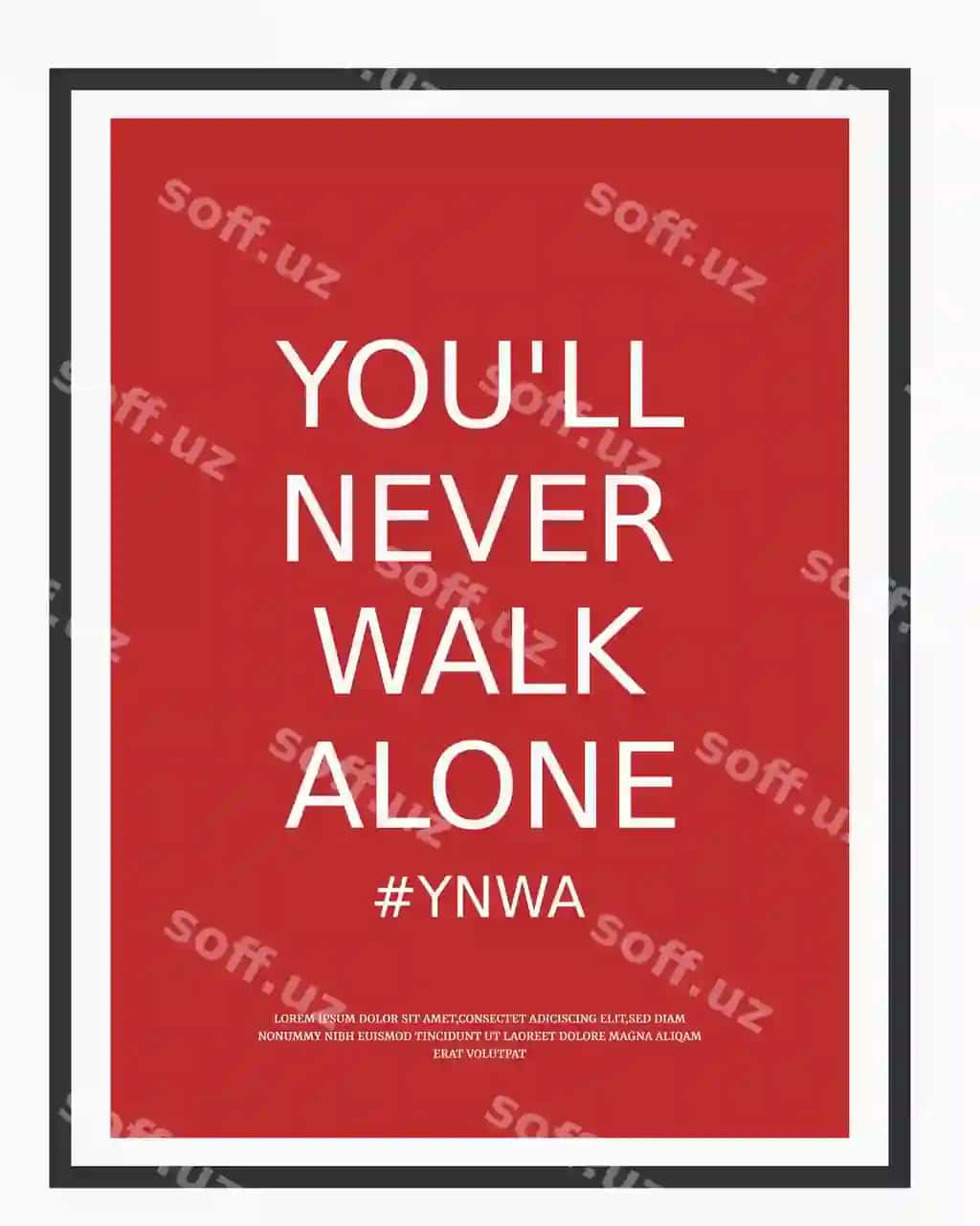 Vektor siz hech qachon yolg'iz yurolmaysiz Liverpul futbol klubi iqtiboslari | Vector you ll never walk alone liverpool football club quotes