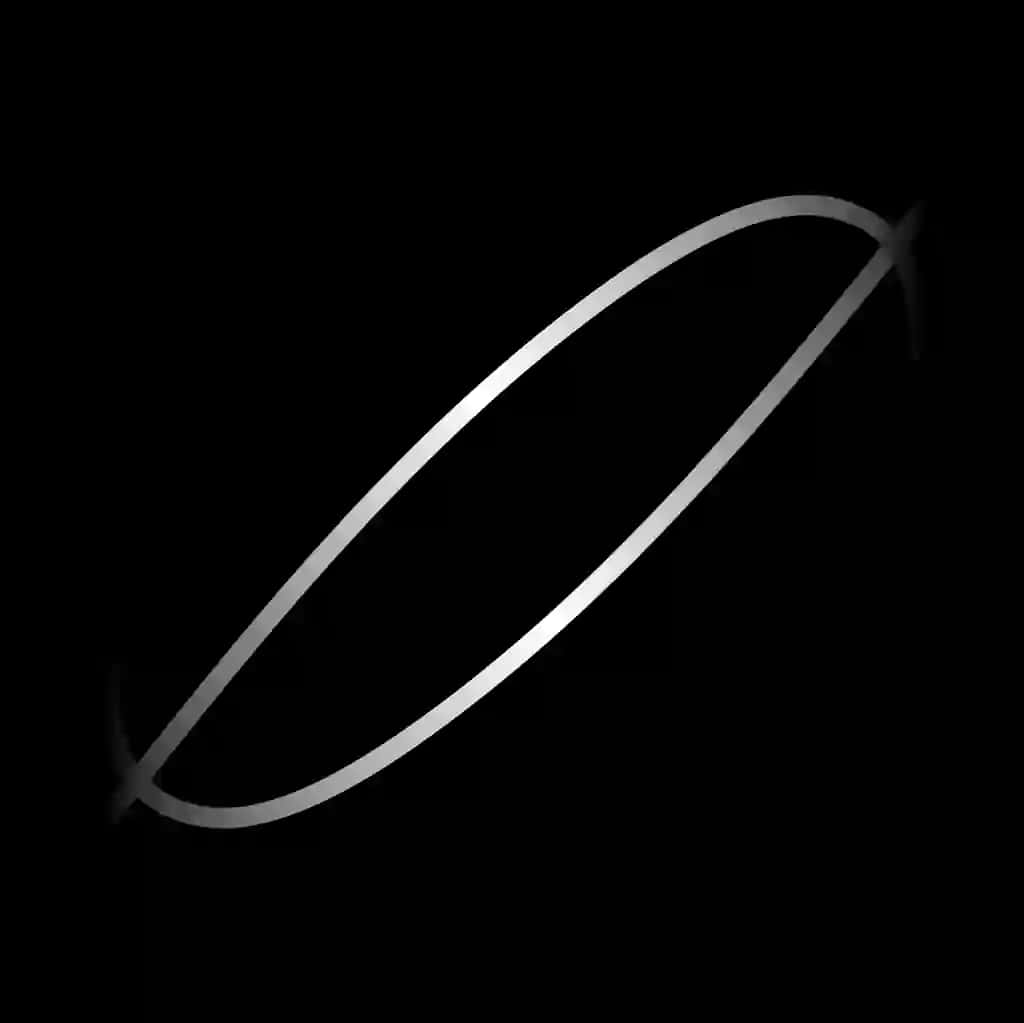 Yorqin mavhum halqa qora | Glowing abstract loop black