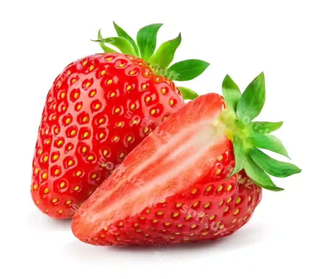 Qulupnay izolyatsiya qilingan qulupnay butun yarim kesilgan qulupnayni izolyatsiya qiladi | Strawberry isolated strawberries isolate whole half cut strawberry