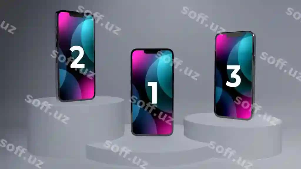 3D suzuvchi telefon ekrani mockup si sylinder podium bilan | 3d floating smartphone screen mockup with cylinder podium