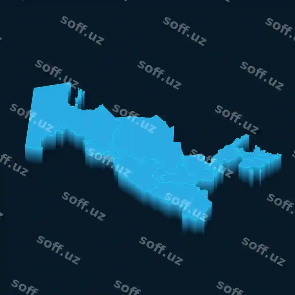 Bepul vektor O'zbekiston davlat xaritasi | Free vector uzbekistan country map