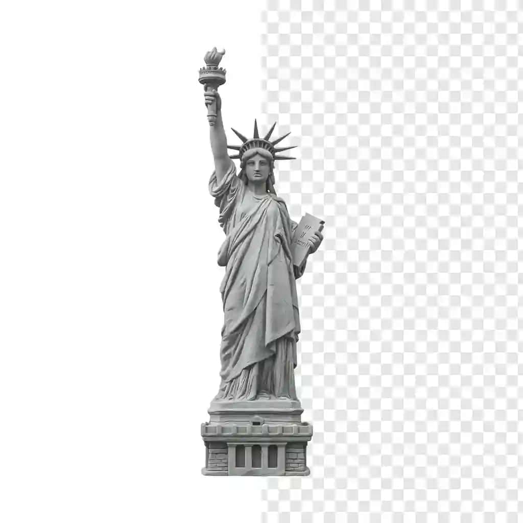 Ozodlik haykali izolyatsiya qilingan ramziy Amerika yodgorligi | Statue liberty isolated iconic american monument