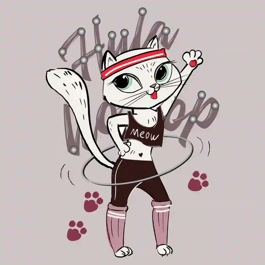 Miyav belgisi vektorli clipart tasviri mushuk vektor dizayni | Meow character vector clipart image cat vector design