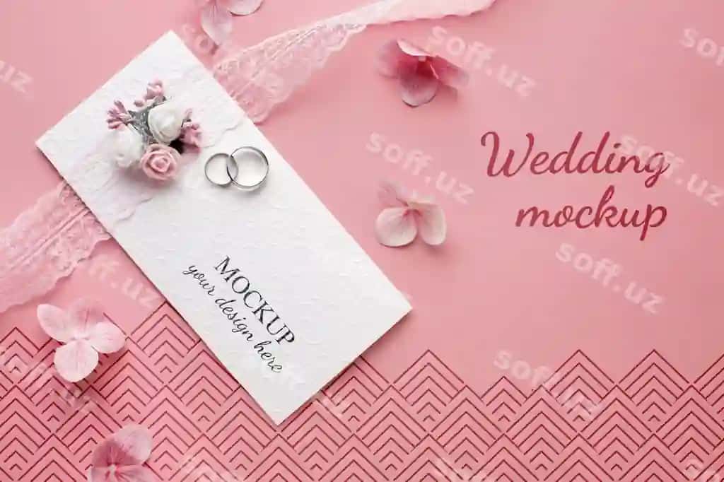 Go'zal turmali konseptsiya namunasi | Beautiful wedding concept mock up