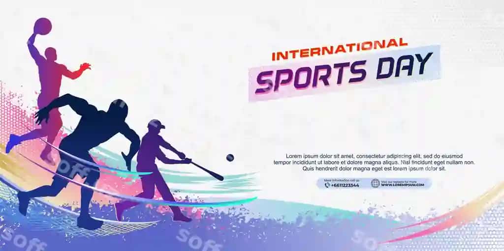 Sport orqa fon vektori, xalqaro sport kuni illustratsiya grafikasi | Sports background vector international sports day illustration graphic