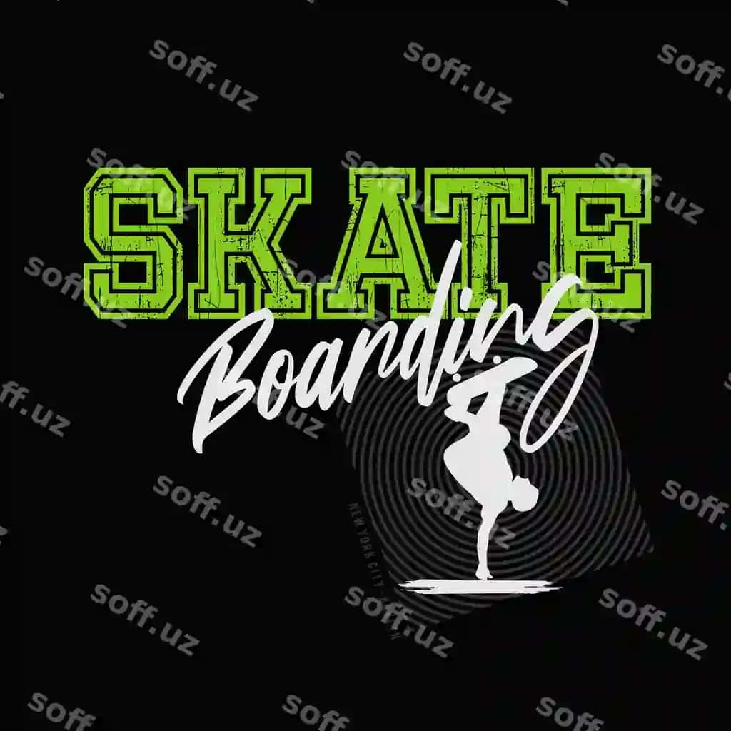 Skateboarding tipografiyasi futbolka dizayni | Skateboarding typography t shirt design