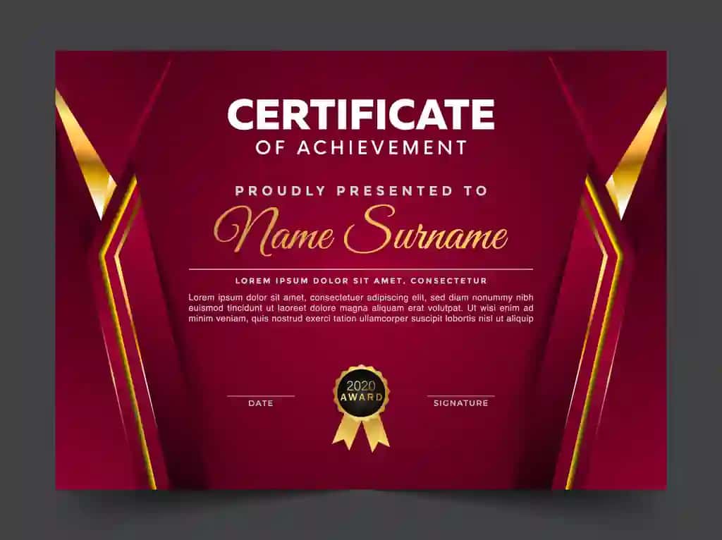 Abstrakt premium sertifikat yutug'i | Abstract premium certificate achievement