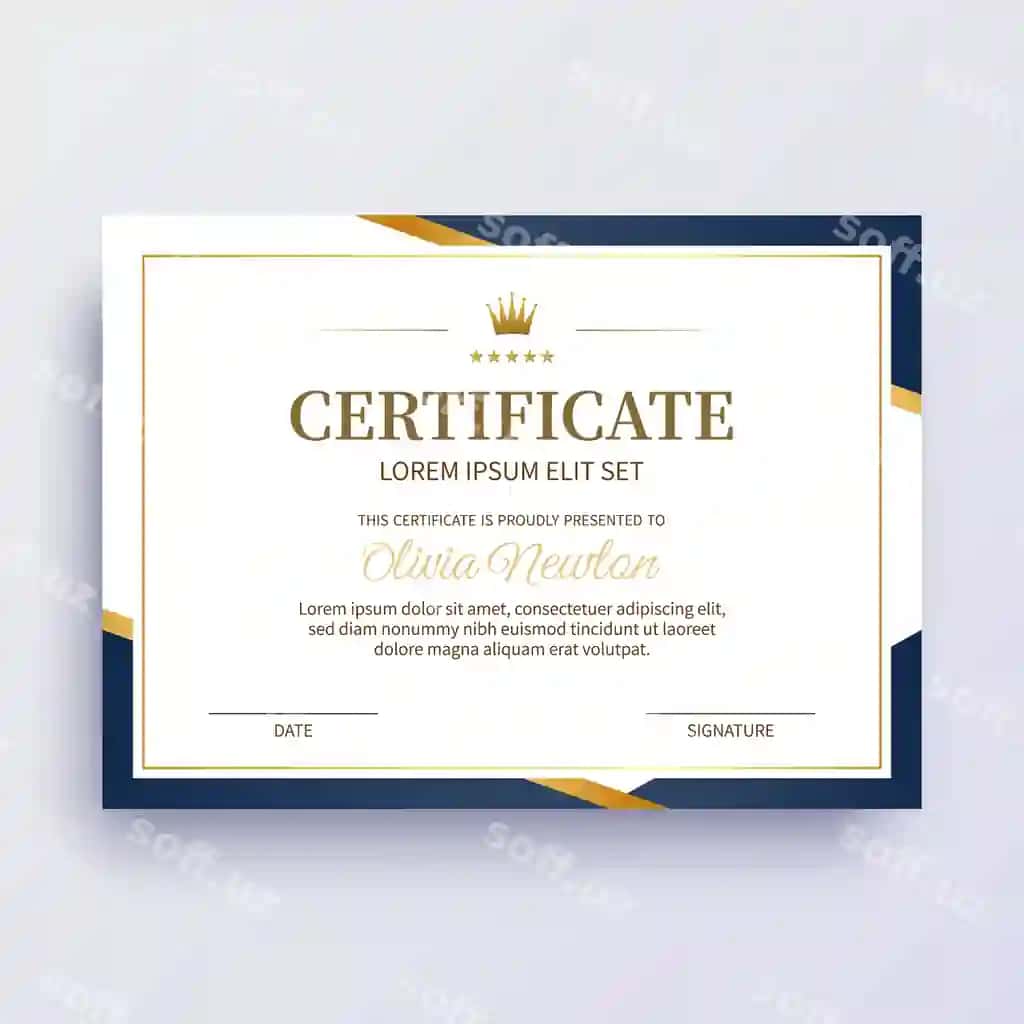 Guvohnoma muvaffaqiyat shabloni | Certificate achievement template