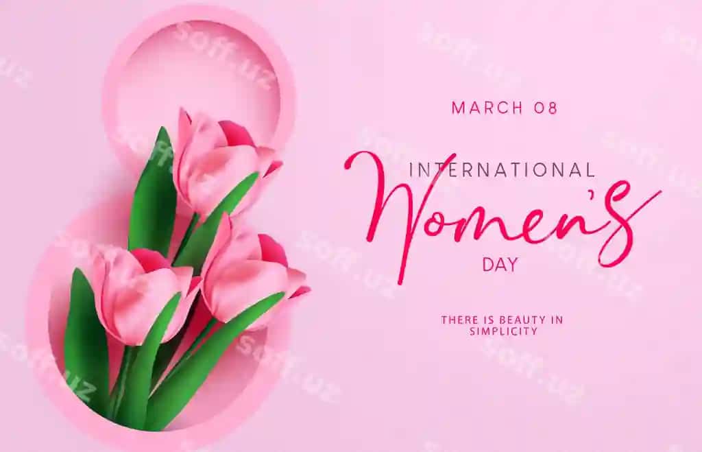 Xalqaro Ayollar kuni uchun baxtli ayollar vektor fon dizayni | Women s day international vector background design happy women s