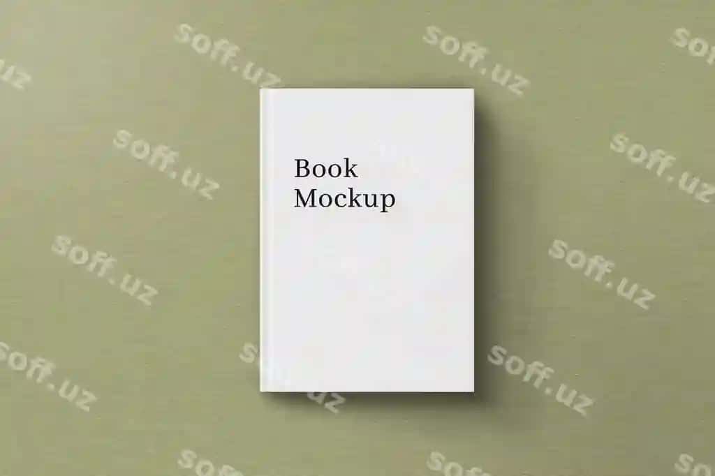 Oddiy oq kitob muqaddasi namuna shablon dizayni psd | Simple white book cover mockup template design psd