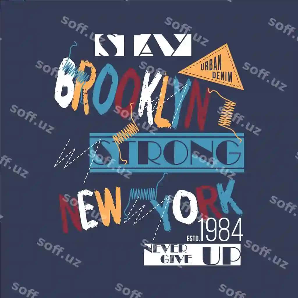 Qoling kuchli Brooklyn anqariqchi grafik vektor futbolka prinnt boshqa | Stay strong brooklyn abstract graphic vector t shirt print other
