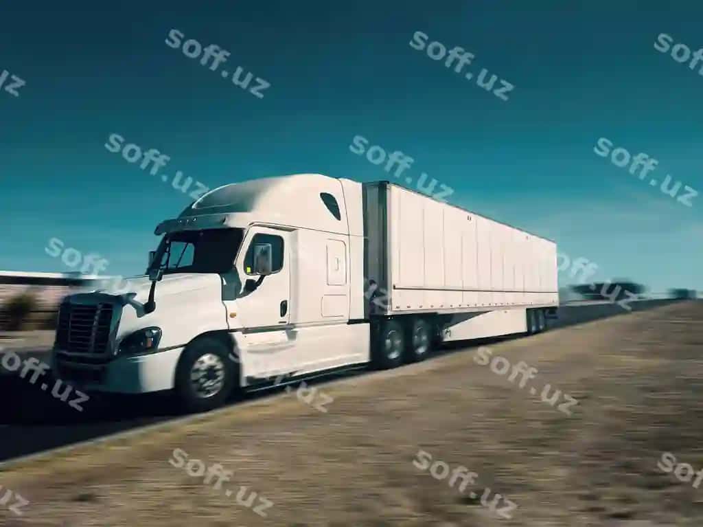 Yuk avtomobili Tijorat avtomobili 18 g'ildirakli avtomagistralda ko'prik | Semitruck commercial vehicle 18 wheeler highway with overpass