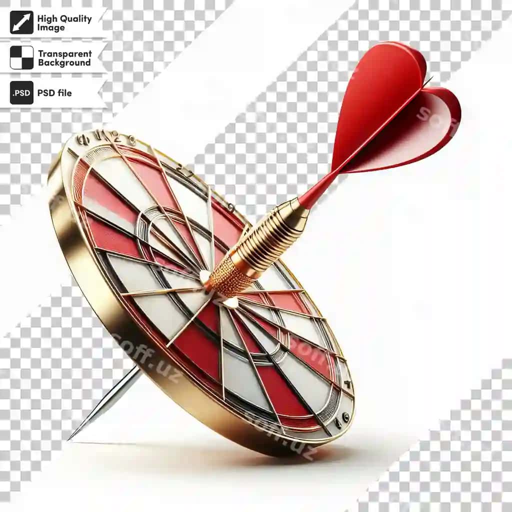 Psd dartlar niyon shaffof fon bilan tahrir qilish mumkin bo'lgan maska qat | Psd darts target transparent background with editable mask layer
