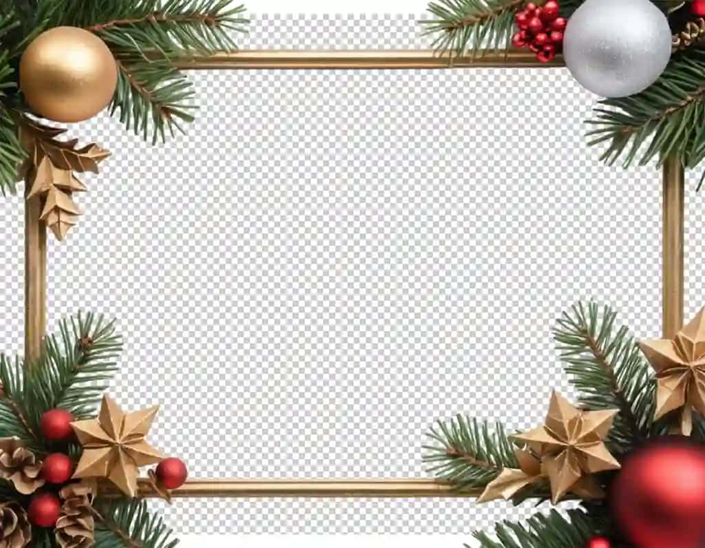 Rojdestvo bezaklari bilan ramka, joy matni bilan ramka | Frame with christmas decorations frame with place text
