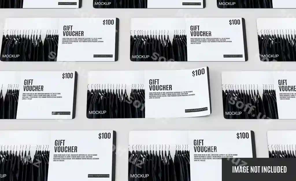 Haqiqiy voucher mockup | Realistic voucher mockup