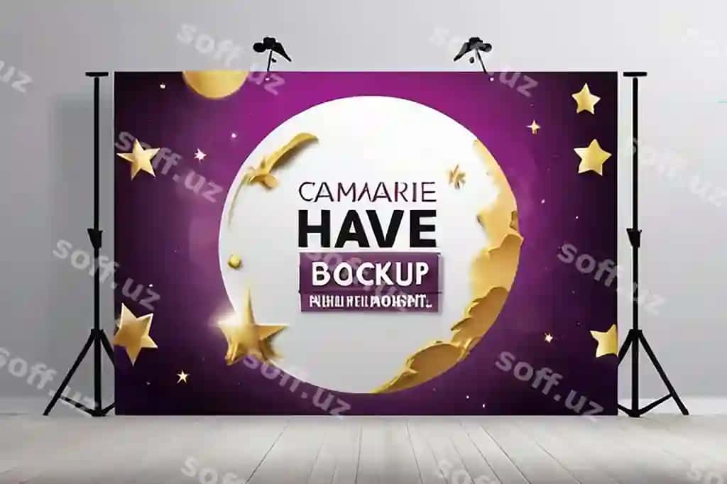 Orqa fon banneri maketi | Backdrop banner mockup