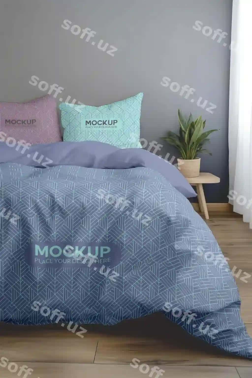Yotoq to'plami prototipi | Bedding set mockup