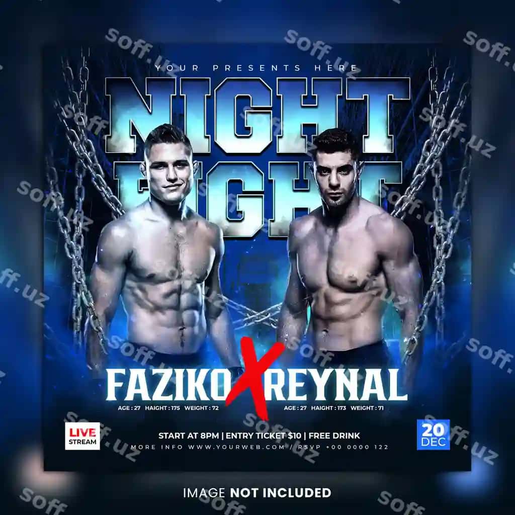 Mma sport flyer shabloni | Mma sport flyer template