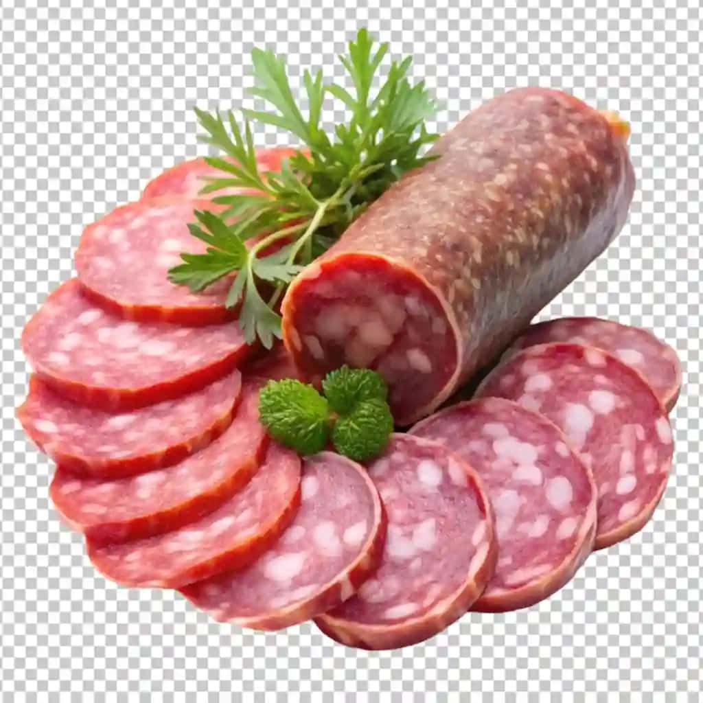 Salami kolbasa bo'laklari jambon | Salami sausage slices ham