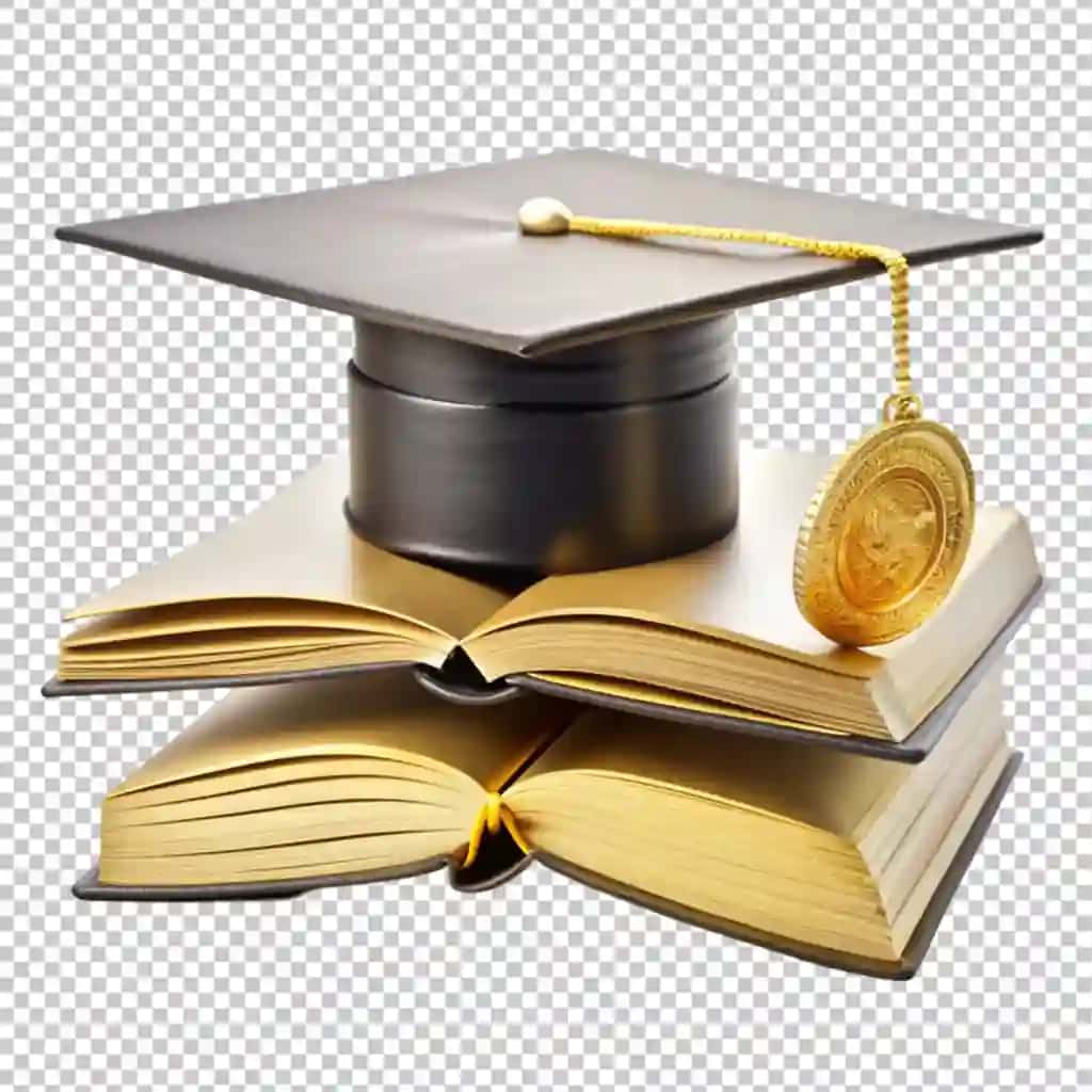 Bitiruv qopqog'i ochiq kitob oltin tanga | Graduation cap open book gold coin