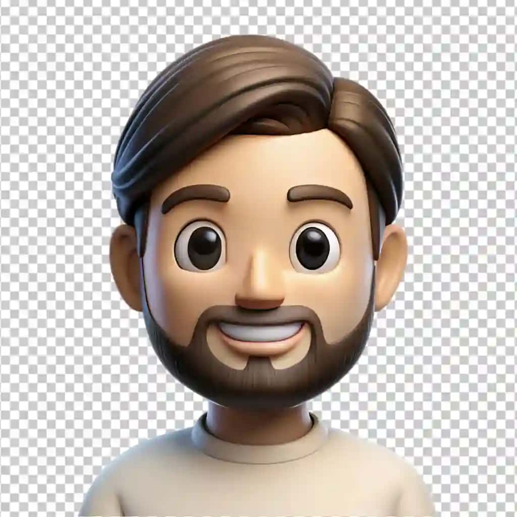3D memoji odam shaffof fon | 3d memoji man transparent background