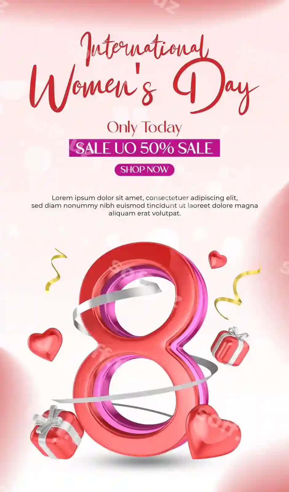 Baxtli ayol kuni 3D sovg'a bilan | Happy woman day with 3d gift