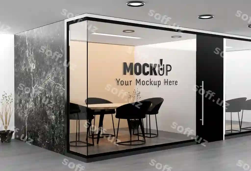 Ish joyi shisha mockup | Working space glass mockup