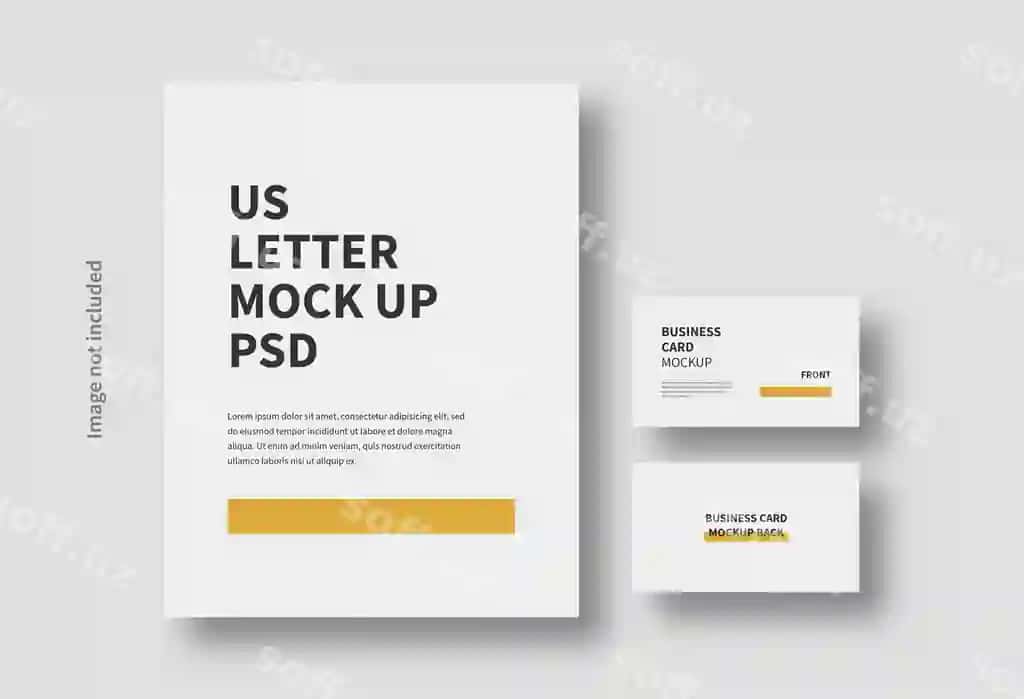 Haqiqiy xat vizitkasi maketi izolyatsiya qilingan | Realistic letter business card mockup isolated