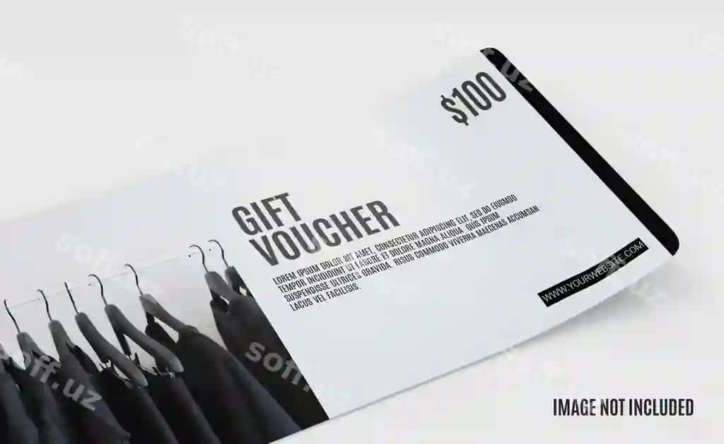 Realistik voucher mockup | Realistic voucher mockup