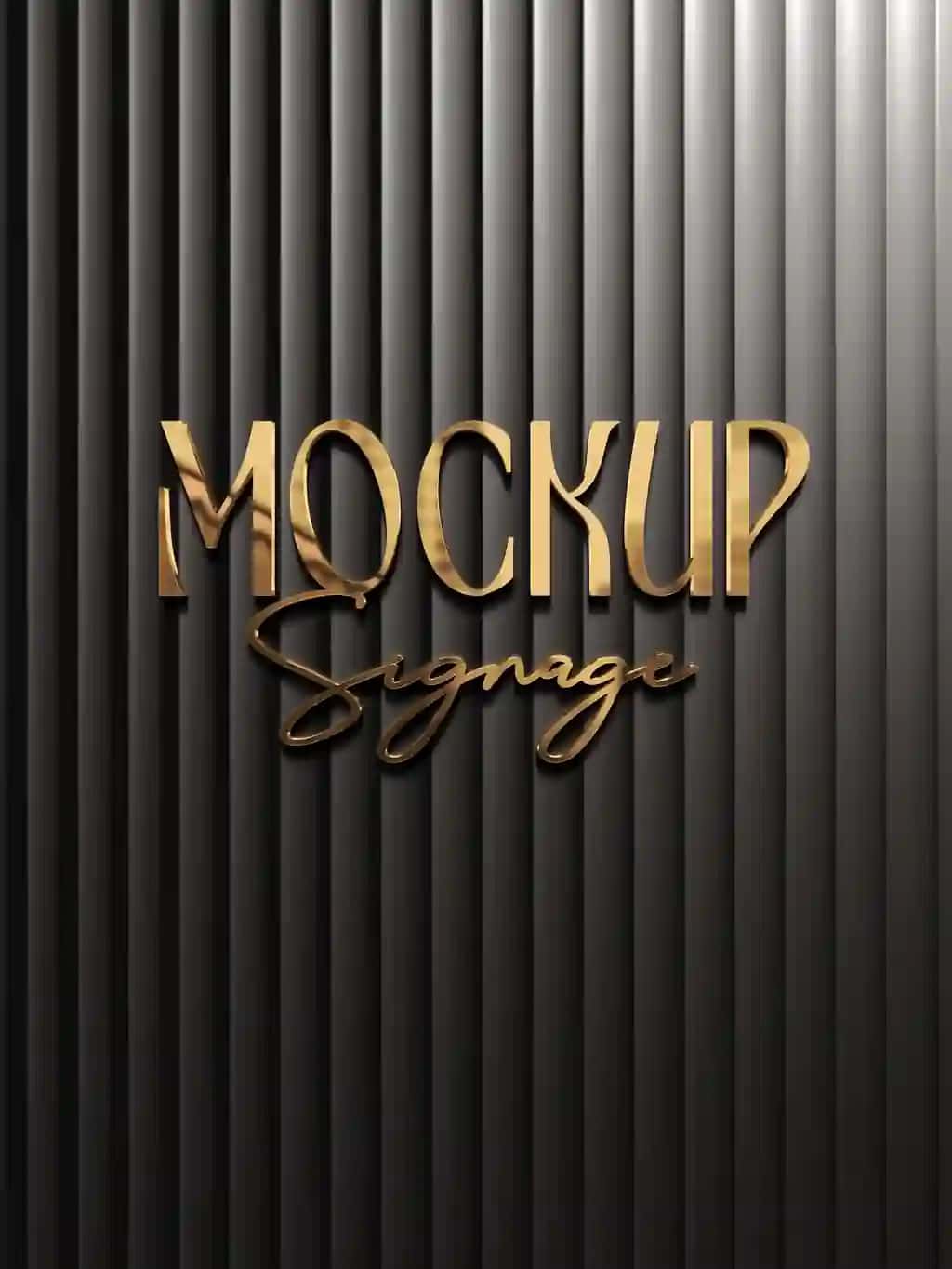 Panelli devor logotipi maketi | Paneled wall logo mockup