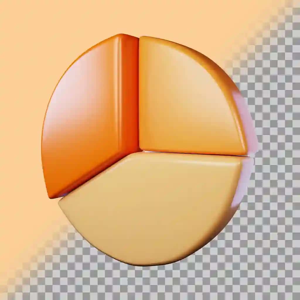 3D doiraviy diagramma belgisi | Pie chart icon 3d