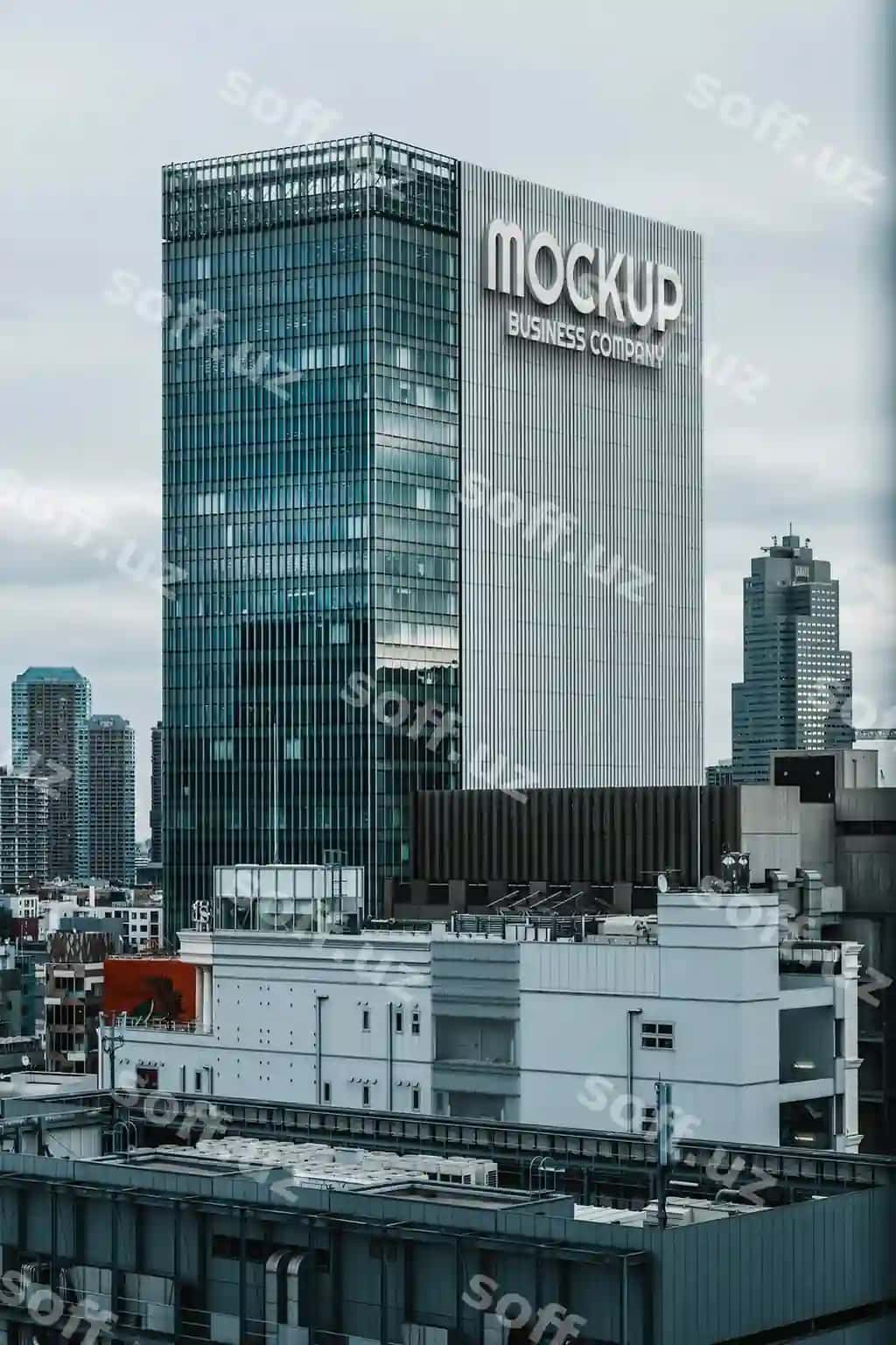 Zamonaviy shahar muhiti uchun effektli matn maketi | Effect text mockup modern urban environment