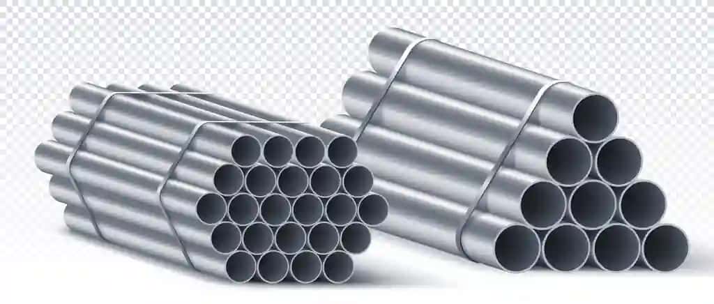 Stack po'lat quvurlar nusxa kosmos tushunchasi uskunalar qurilish ta'mirlash | Stack steel pipes copy space concept equipment construction repair