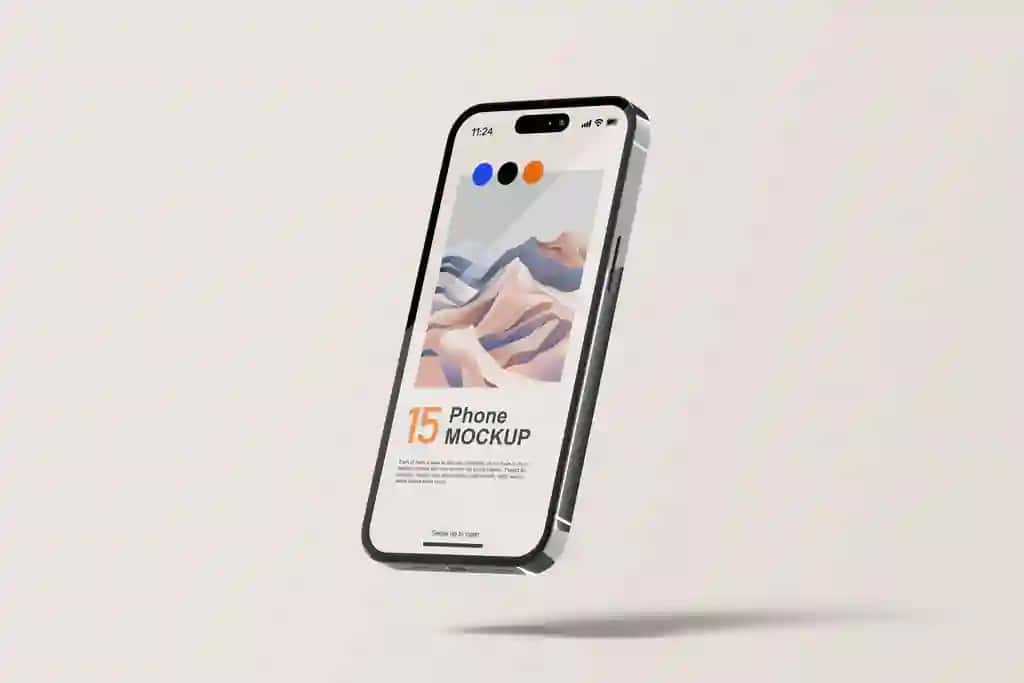 Toza fon bilan minimal telefon maketi | Minimal phone mockup with clean background