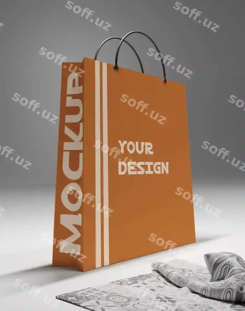 Psd xarid qog'oz po'shak dizayn namunasi bepul | Psd shopping paper bag design mockup free