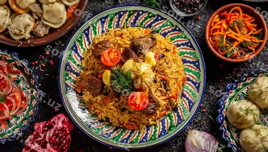 Go'shtli milliy o'zbek palovi | National uzbek pilaf with meat