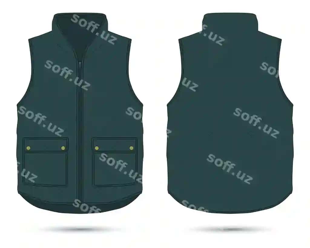 Zamonaviy ayollar uchun jaket namunasi old va orqa ko'rinish | Modern womens vest mockup front back view