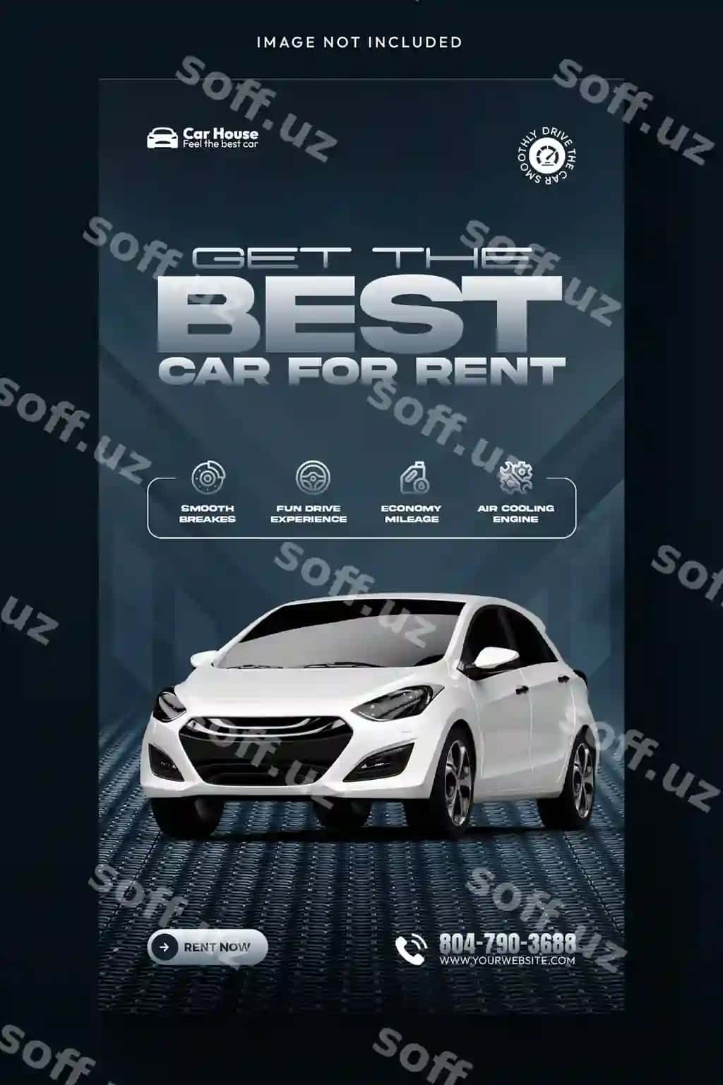 Mashina ijaraga avtomobil Instagram Facebook hikoya shabloni | Car rental automotive instagram facebook story template