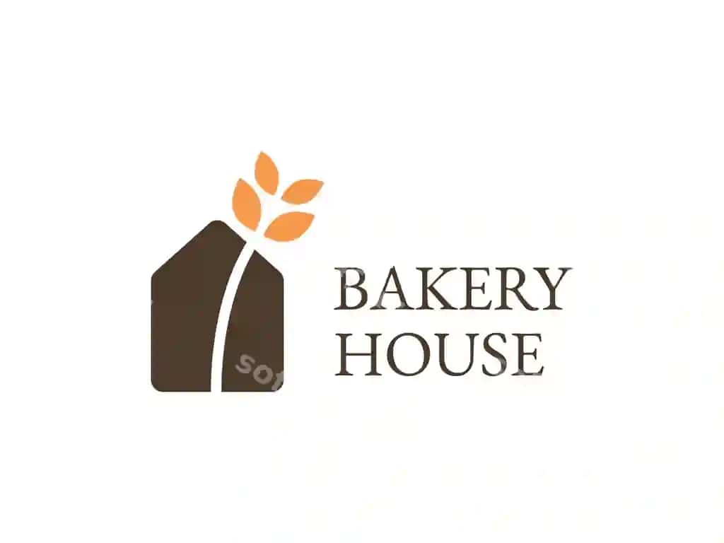 Non uy logo kontseptsiyasi | Bakery house logo concept