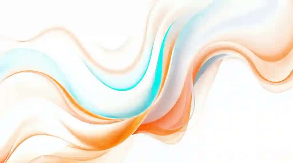 To'q sariq ko'k ranglar bilan mavhum to'lqin kompozitsiyasi | Abstract wave composition with orange cyan colors