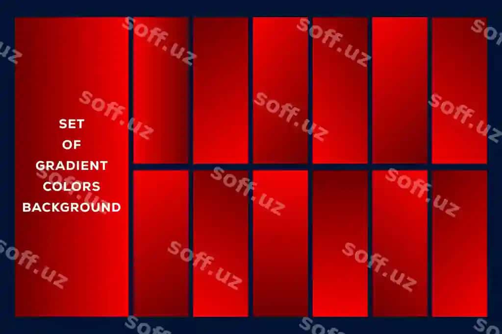 Gradient rangini qizilga sozlash | Gradient color set red
