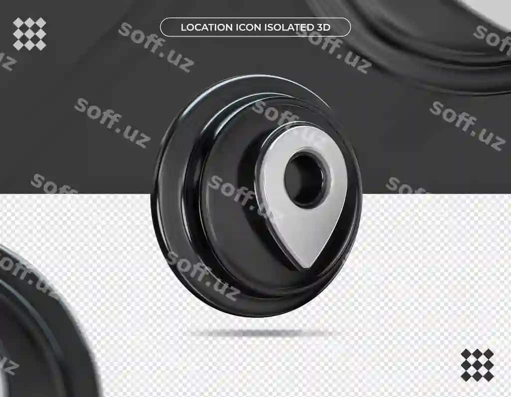 3d joy ikonasi ajraltirilgan | 3d location icon isolated