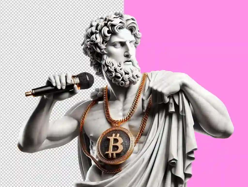 Shaffof fon mikrofonini ushlab turgan inson haykali | Human sculpture rapper holding microphone transparent background