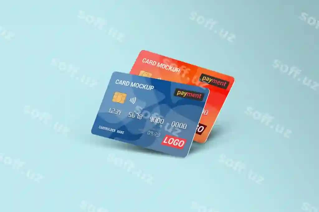 Debit karta smart karta plastik karta mockup | Debit card smart card plastic card mockup